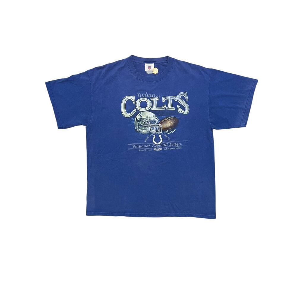 Vintage‎ NFL Indianapolis Colts Blue T-Shirt - American Football Conference - XL
